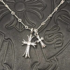 Kakobuy Chrome HeartsClassic Cross Necklace