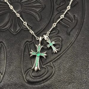 Kakobuy Chrome HeartsClassic Cross Necklace