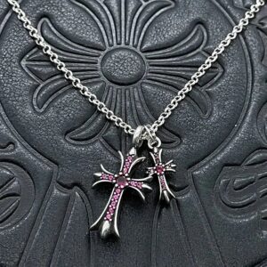 Kakobuy Chrome HeartsClassic Cross Necklace