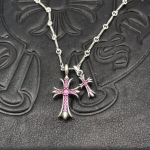 Kakobuy Chrome HeartsClassic Cross Necklace