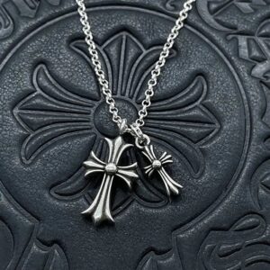 Kakobuy Chrome HeartsClassic Cross Necklace