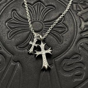 Kakobuy Chrome HeartsClassic Cross Necklace