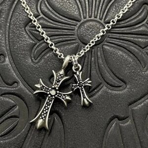 Kakobuy Chrome HeartsClassic Cross Necklace