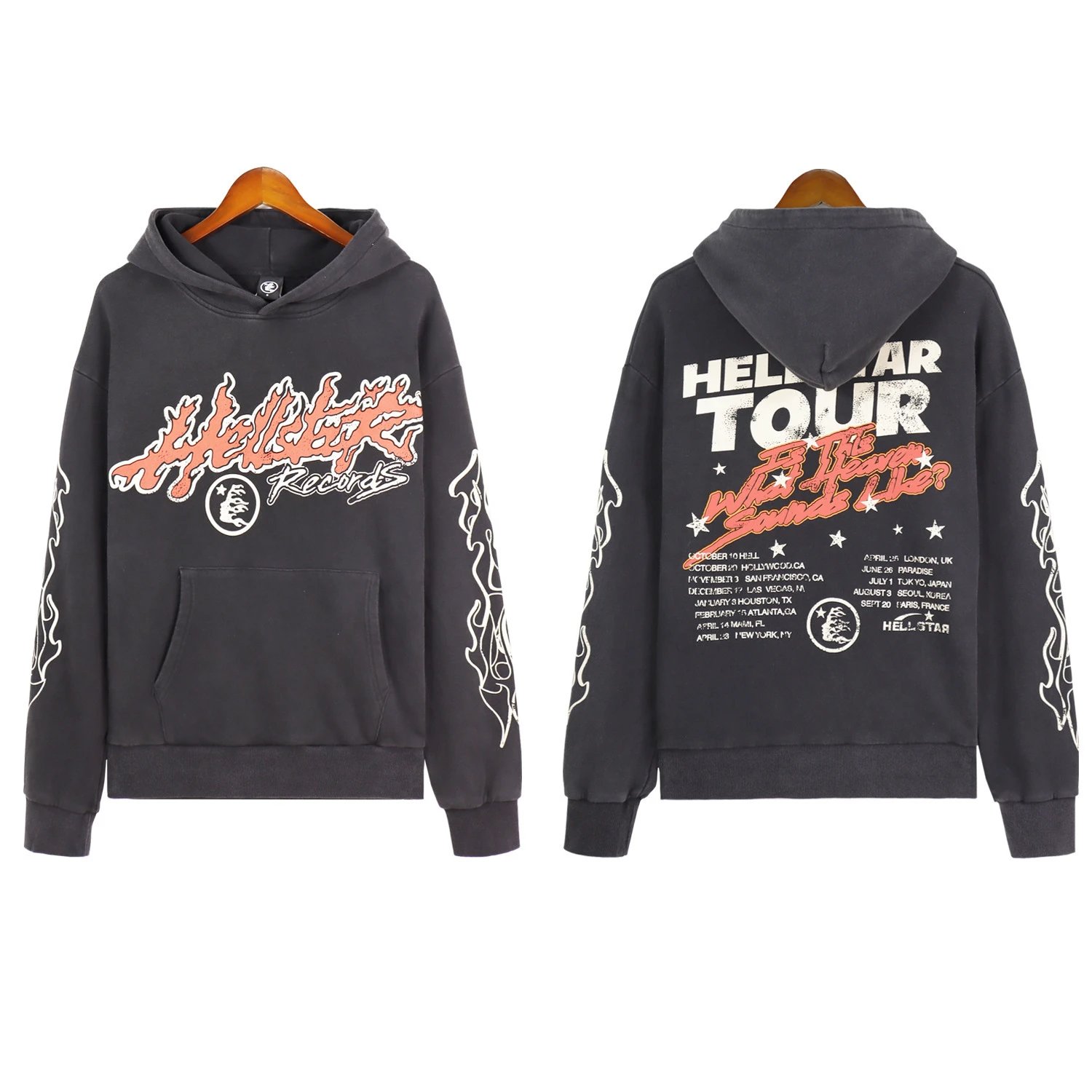 - Kakobuy Hellstar high street ins vintage style hoodie collection multicolor