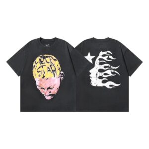 Kakobuy Hellstar American hipster high street washed old vintage print t-shirt