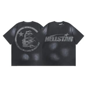 Kakobuy Hellstar American hipster high street washed old vintage print t-shirt