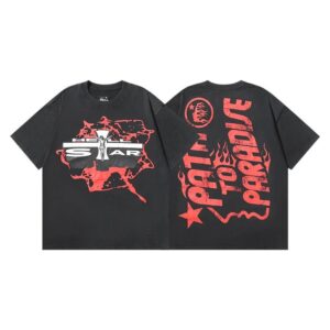 Kakobuy Hellstar American hipster high street washed old vintage print t-shirt