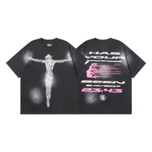 Kakobuy Hellstar American hipster high street washed old vintage print t-shirt