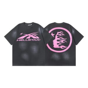 Kakobuy Hellstar American hipster high street washed old vintage print t-shirt