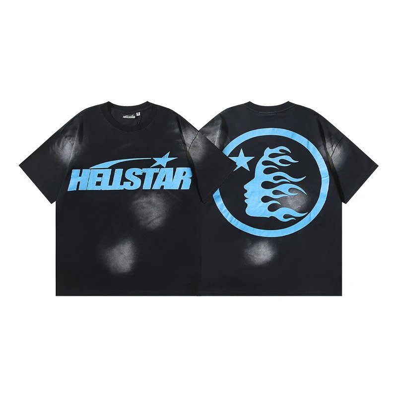 - Kakobuy Hellstar American hipster high street washed old vintage print t-shirt