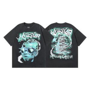 Kakobuy Hellstar American hipster high street washed old vintage print t-shirt