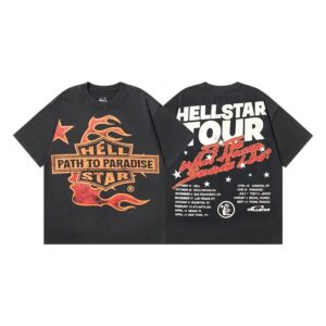 Kakobuy Hellstar American hipster high street washed old vintage print t-shirt