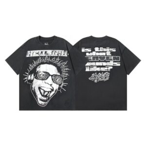 Kakobuy Hellstar American hipster high street washed old vintage print t-shirt