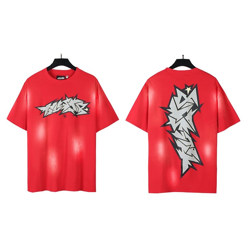 - Kakobuy Hellstar American hipster high street washed old vintage print t-shirt