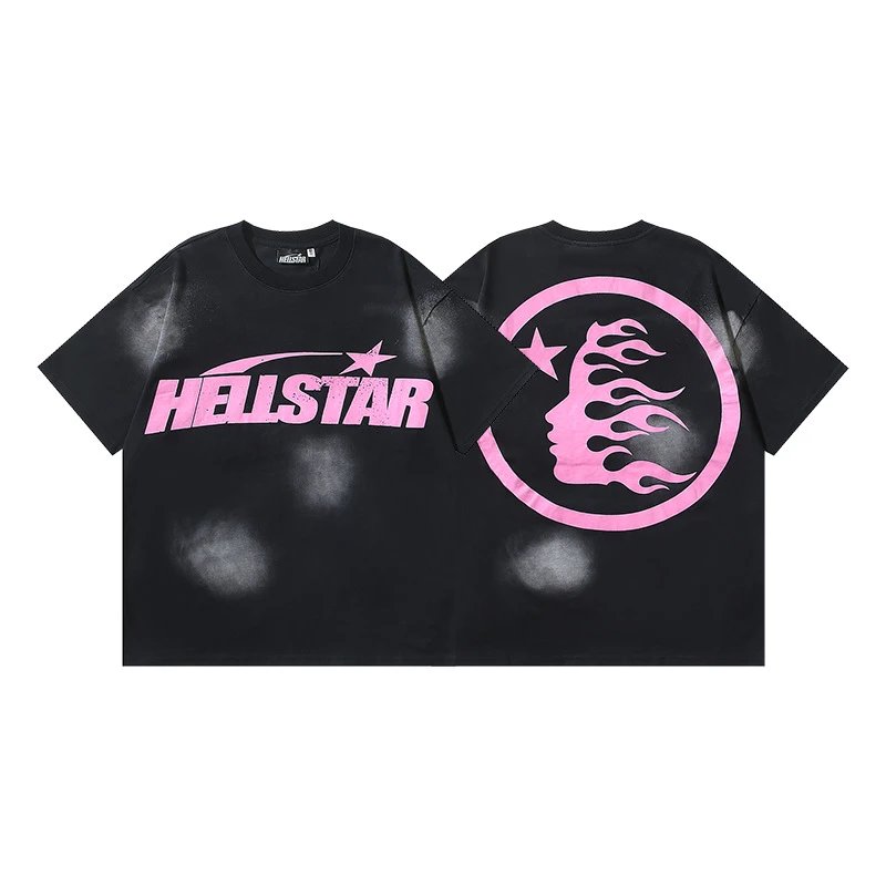 - Kakobuy Hellstar American hipster high street washed old vintage print t-shirt