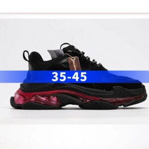 Kakobuy BALENCIAGA 2nd generation ins heightened daddy shoes Black Fuchsia