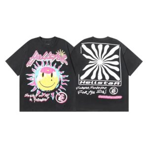 Kakobuy Hellstar American hipster high street washed old vintage print t-shirt