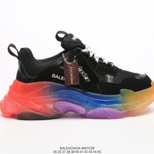 Kakobuy BALENCIAGA 2nd generation ins heightened daddy shoes Black Colorful