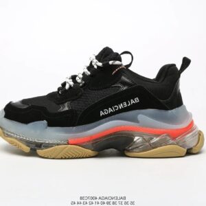 Kakobuy BALENCIAGA 2nd generation ins heightened daddy shoes Black Red
