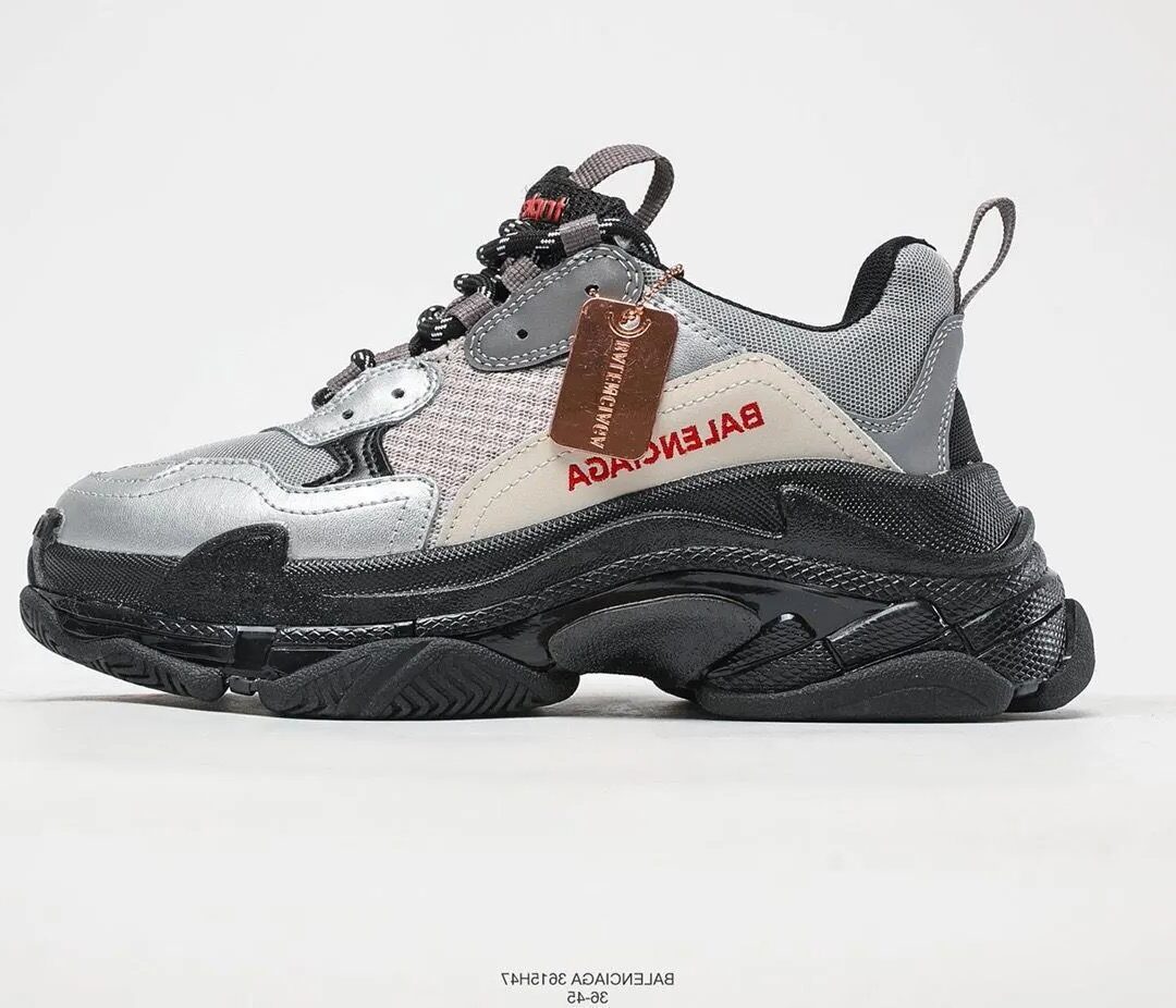 - Kakobuy BALENCIAGA second generation ins heightened daddy shoes Black Silver