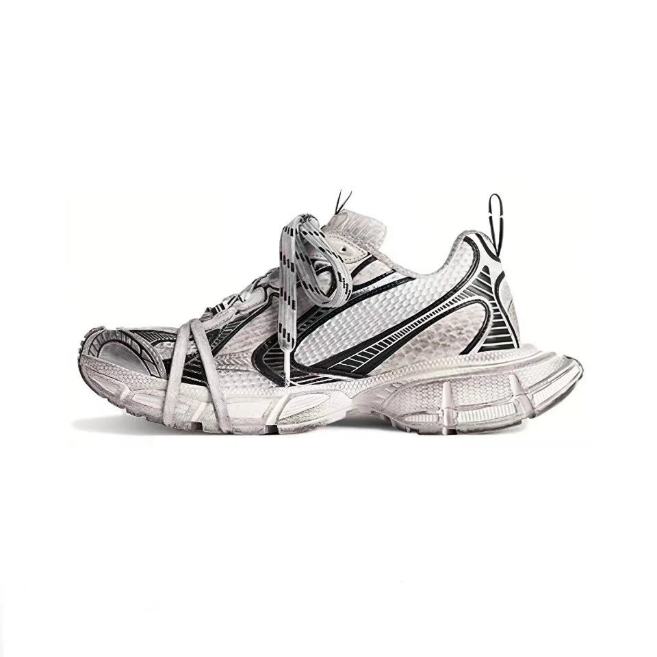 - Kakobuy Balenciaga daddy shoes 3XL heightened ten generations retro old sneakers White Black