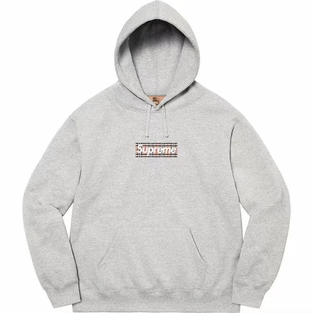 - Kakobuy Supreme Classic Logo Hoodie in a variety of colors.