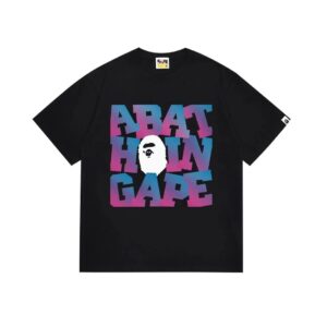 Kakobuy BAPE gradient letters printed short sleeve T-shirt