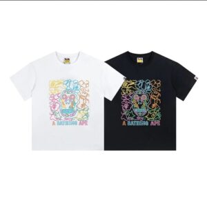 Kakobuy BAPE letter print short sleeve T-shirt Japanese tide men