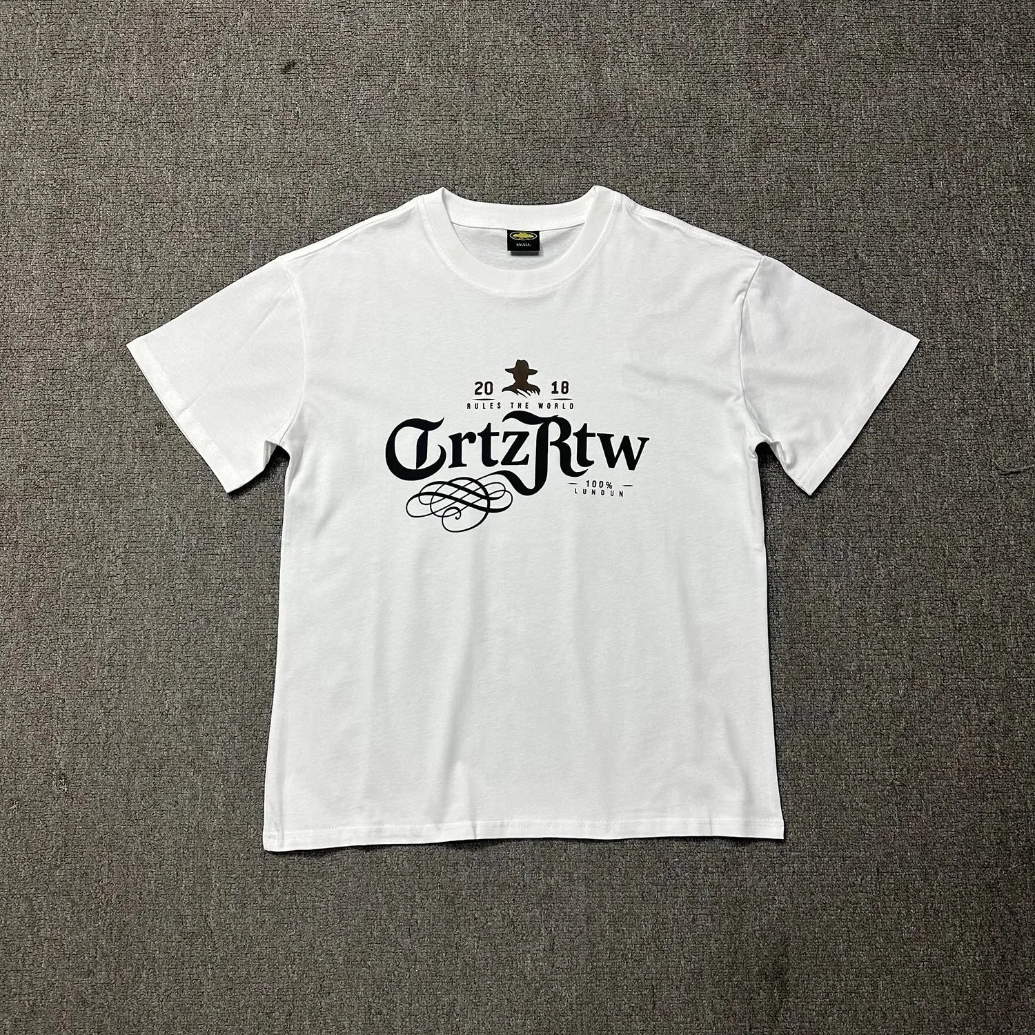 - Kakobuy Corteiz White Gothic Short Sleeve