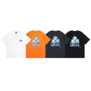 Kakobuy STUSSYSS MELTEDTEE Ice Cube Graphic Printed Crew Neck Men's and Women's Short Sleeve