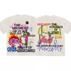 Kakobuy TravisScott&SAINTM Co-Branded Monogrammed Flaming Inferno T-Shirt