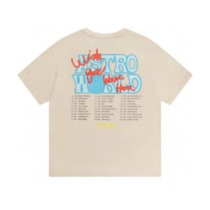 Kakobuy TravisScott CactusJack Astroworld Letter Lightning Foam Printed Short Sleeve T-Shirt