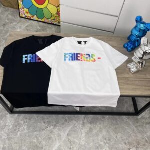 Kakobuy VLONE High-quality rainbow tie-dye big logo short sleeves