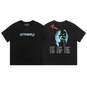 Kakobuy TravisScott Cactus JackAstroworld Portrait Print Short Sleeve Tee