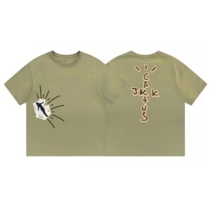Kakobuy TravisScott Cactus JackAstroWorld Vintage Washed and Aged Fixed Dye Monogrammed Short Sleeve T-Shirt