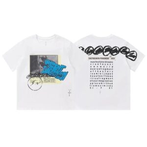 Kakobuy TravisScott Cactus JackxFragment Design Co-Branded Logo Letter Bubble T-Shirt