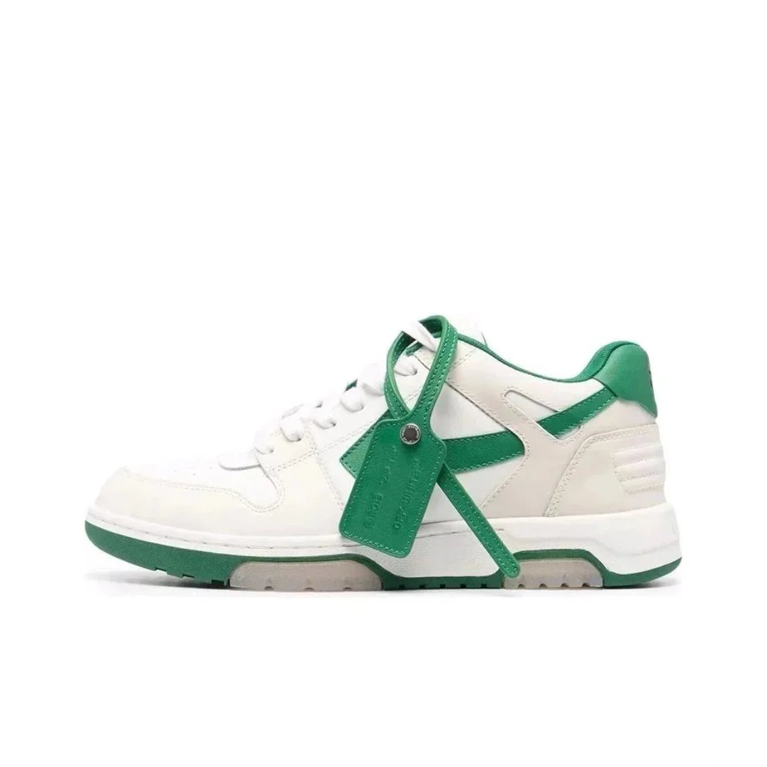 - Kakobuy off-whtitle Arrowhead Symbol Vintage Sneakers White-White Green
