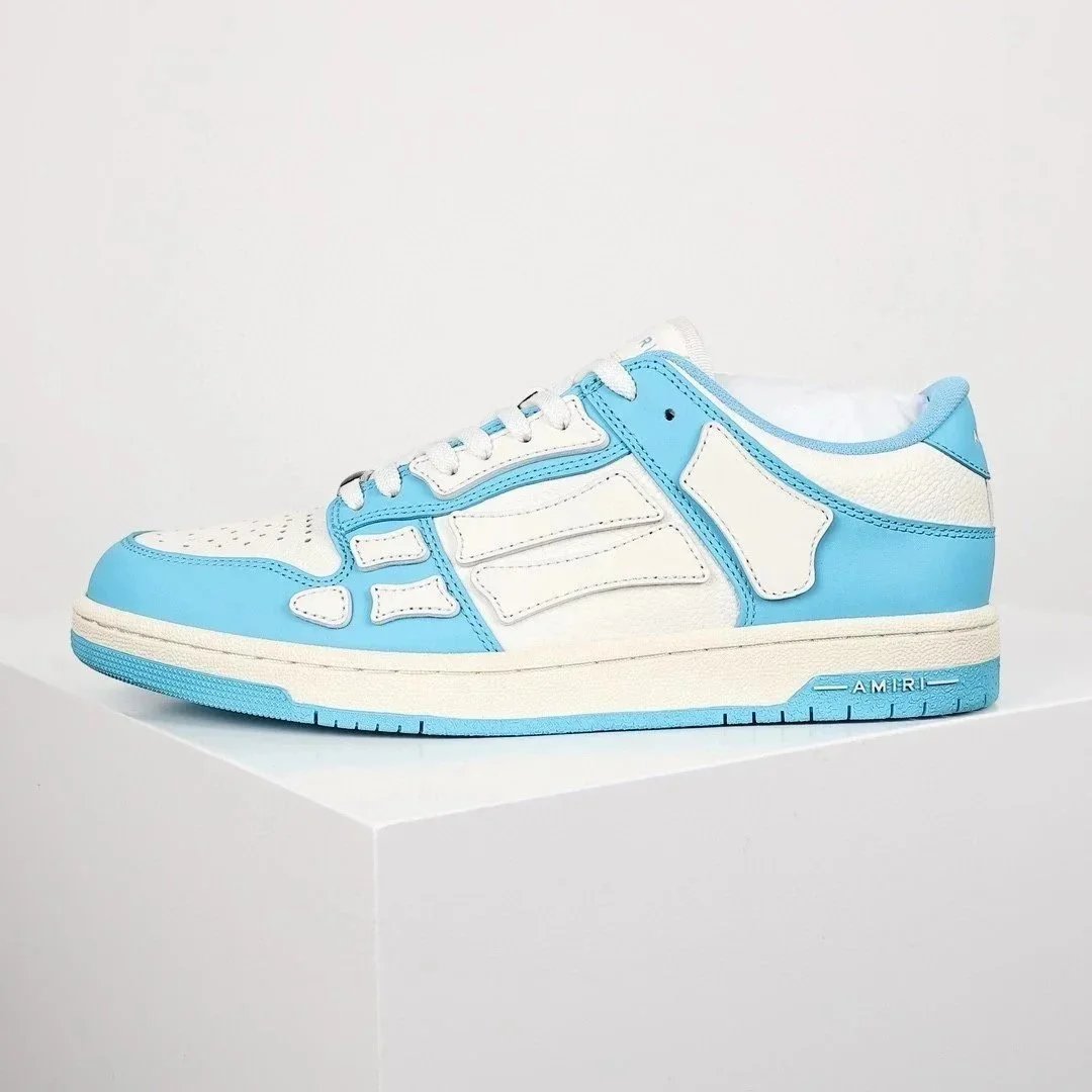 - Kakobuy AmiriSkeleton Low-Skel top Sneakers North Carolina Blue Bone