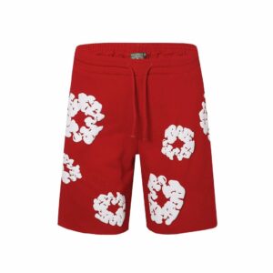 Kakobuy DENIM TEARS Foam Printed High Street Shorts Red