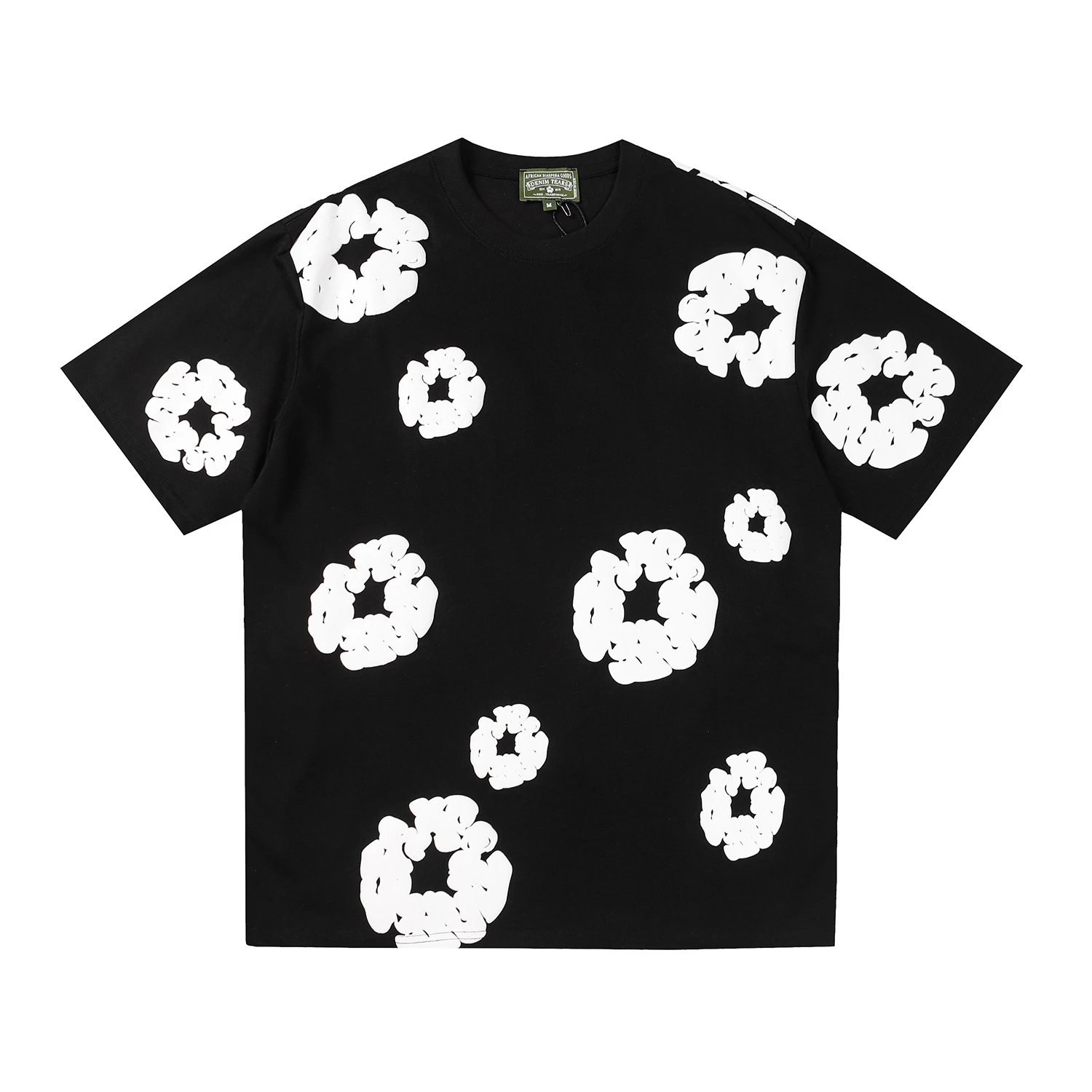 - Kakobuy DENIM TEARS Foam Printed High Street Short Sleeve Black
