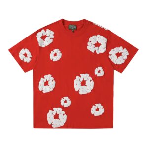 Kakobuy DENIM TEARS Foam Printed High Street Short Sleeve Red