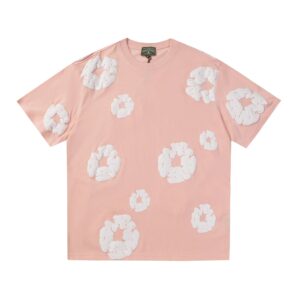 Kakobuy DENIM TEARS Foam Print High Street Short Sleeve Pink