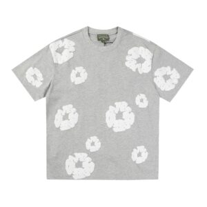 Kakobuy DENIM TEARS Foam Printed High Street Short Sleeve Grey