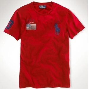 Kakobuy PoloRalphLauren American flag big horse label short sleeve men's T-shirt
