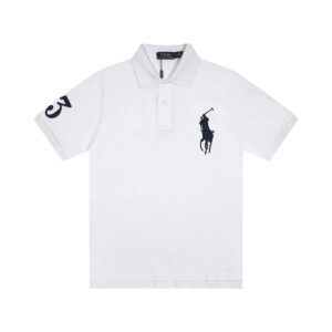 Kakobuy Ralph Lauren Henley Collar Horse Label T-Shirt White