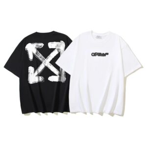 Kakobuy OFF-WHITE cotton t-shirt fuzzy LOGO arrow casual half sleeve