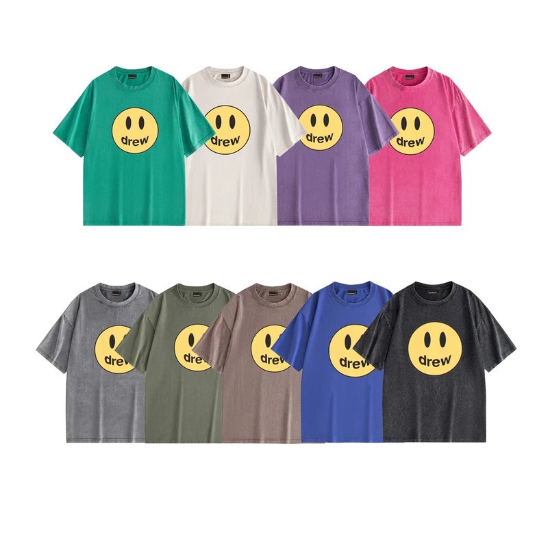 - Kakobuy Drewhousetee smiley face cotton short sleeve T-shirt
