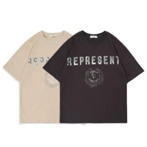Kakobuy Represent Tee Cotton Tattered Printed Letter Logo