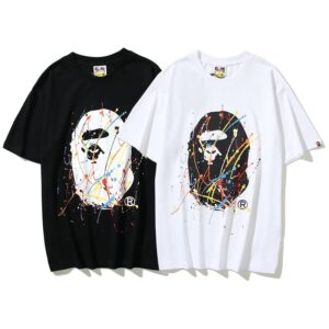 Kakobuy bape cotton T-shirt with large ink print logo