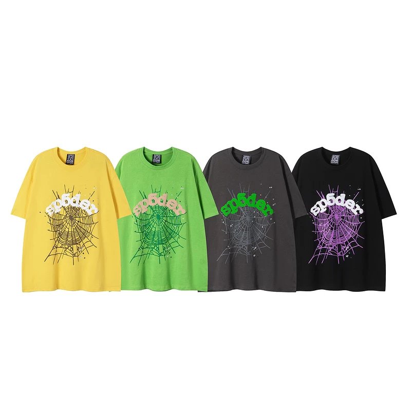 - Kakobuy Sp5der Cotton T-Shirt Spider Web Logo